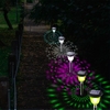 Lot de 4 lampes solaires à LED avec ombre blanc chaud et coloré pour paysage