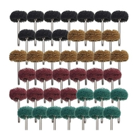 Lot de 40 roues de polissage abrasif de 1 pouce avec tige de 1/8 pouce pour outil rotatif