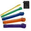 Lot de 5 bandes de boucle de résistance Set Latex Yoga Force Training Pull Up Assist Bands Home Gym Fitness Workout Bande élastique d