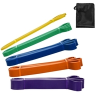 Lot de 5 bandes de boucle de résistance Set Latex Yoga Force Training Pull Up Assist Bands Home Gym Fitness Workout Bande élastique d