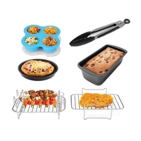 Lot de 6 accessoires antiadhésifs pour friteuse à air de 20, 3 cm