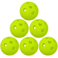 Lot de 6 balles de pickleball intérieures 26 trous pour terrains intérieurs
