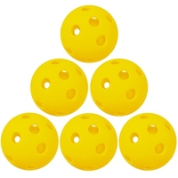 Lot de 6 balles de pickleball intérieures 26 trous pour terrains intérieurs