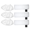 Lot de 6 tampons de nettoyage pour chiffon de rechange pour accessoires de chiffon de nettoyage Karcher SC2 / SC3 / SC4 / SC5 (3 couvercles de buse de chiffon et 3 tampons de nettoyage en microfibre)