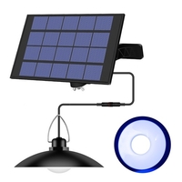 Luminaire suspendu à énergie solaire avec panneau réglable Capteur d