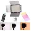 Luminosité de panneau de lampe de photographie LED vidéo réglable 5500K réglable avec 3pcs couleur pour caméscope Canon Nikon Sony DSLR DV