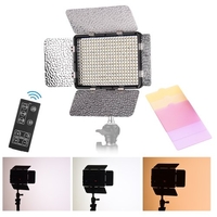 Luminosité de panneau de lampe de photographie LED vidéo réglable 5500K réglable avec 3pcs couleur pour caméscope Canon Nikon Sony DSLR DV