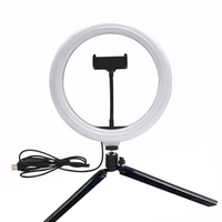 Lumière de remplissage de diffusion en direct de lumière circulaire Selfie Lopicca de bureau avec arc de 10 
