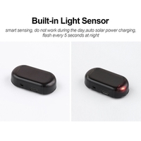 Lumière de sécurité de voiture alarme simulée à énergie solaire avertissement sans fil lampe de mise en garde anti-vol LED clignotante