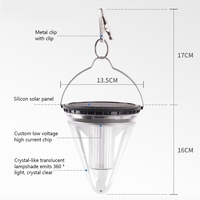 Lumière extérieure solaire lampe suspendue étanche lampe de pelouse pour jardin extérieur de cour