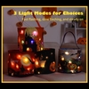 Lumière LED Up Halloween seau Halloween fourre-tout sacs avec poignée 3 Modes de lumière réutilisable Halloween bonbons sacs cadeaux sacs pour enfants Halloween fête sur le thème