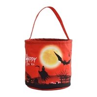 Lumière LED Up Halloween seau Halloween fourre-tout sacs avec poignée 3 Modes de lumière réutilisable Halloween bonbons sacs cadeaux sacs pour enfants Halloween fête sur le thème