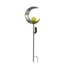Lumière solaire extérieure en métal décoration de jardin lumière étanche lampe de pelouse marche/arrêt automatique pour l