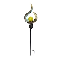 Lumière solaire extérieure en métal décoration de jardin lumière étanche lampe de pelouse marche/arrêt automatique pour l