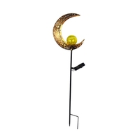 Lumière solaire extérieure en métal décoration de jardin lumière étanche lampe de pelouse marche/arrêt automatique pour l