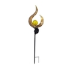 Lumière solaire extérieure en métal décoration de jardin lumière étanche lampe de pelouse marche/arrêt automatique pour l