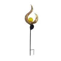 Lumière solaire extérieure en métal décoration de jardin lumière étanche lampe de pelouse marche/arrêt automatique pour l