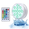 Lumière submersible de piscine avec télécommande IR Dimmable 13pcs RGBW LED Lampe de fontaine d
