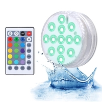 Lumière submersible de piscine avec télécommande IR Dimmable 13pcs RGBW LED Lampe de fontaine d