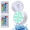 Lumière submersible de piscine avec télécommande IR Dimmable 13pcs RGBW LED Lampe de fontaine d