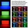 Lumière vidéo LED RVB colorée Lumière de photographie compacte Température bicolore 3000K-6500K Luminosité dimmable 0% -100% CRI ＞ 85 avec plusieurs effets d