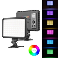 Lumière vidéo portative RVB LED Panneau de lumière de photographie 240pcs LED 14W 2500K-8500K CRI95 + Dimmable 10 effets d