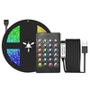 Lumières de bande de LED 3.28ft. Lumières de bande imperméables rvb avec télécommande IR 16 couleurs 4 modes 5050 lumières LED changeantes de couleur pour le festival de fête de plafond à la maison