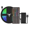 Lumières de bande de LED 3.28ft. Lumières LED RVB étanches avec télécommande IR 20 couleurs et modes de bricolage 5050 lumières de bande LED à changement de couleur pour le festival de fête au plafond à la maison