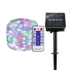 Lumières de corde solaires à LED Lumière décorative de Noël 32.8ft 100 LED Télécommande 8 modes d