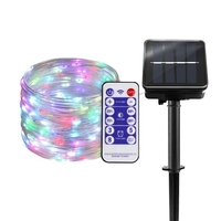 Lumières de corde solaires à LED Lumière décorative de Noël 32.8ft 100 LED Télécommande 8 modes d