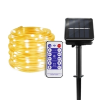 Lumières de corde solaires à LED Lumière décorative de Noël 32.8ft 100 LED Télécommande 8 modes d