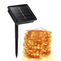 Lumières de Noël extérieures guirlandes solaires 72ft 200 LED corde lumière
