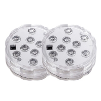 Lumières de plongée à LED avec cellule à distance RF IP68 étanche lumière sous-marine 10LEDs 16 lumières d
