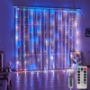 Lumières de rideau 9.8X9.8Ft 300 LEDs lumières de fée alimentées par USB avec télécommande