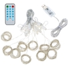 Lumières de rideau de fée 300 LED avec télécommande 3 * 3 mètres Fonction de synchronisation activée par la voix Guirlande de fenêtre Lumière USB alimenté en cuivre Twinkle Lights