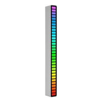 Lumières rythmiques de contrôle du son RVB 32 LED 18 couleurs Mode spectre audio 5 niveaux de vitesse 4 niveaux de luminosité TYPE-C USB Lumière d