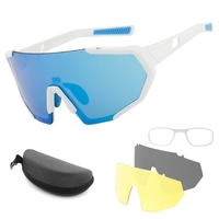 Lunettes de cyclisme avec 2 verres interchangeables UV400 Lunettes de soleil de sport VTT Lunettes de vélo de route pour hommes femmes Course à pied Conduite Pêche Baseball Golf