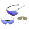 Lunettes de cyclisme avec 3 verres interchangeables UV400 Lunettes de soleil de sport VTT Lunettes de vélo de route pour hommes femmes Course à pied Conduite Pêche Baseball Golf