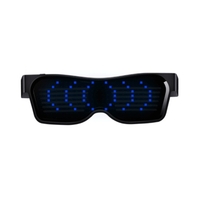 Lunettes de lumière LED rechargeables par USB Lunettes BT Contrôle de l