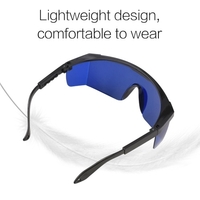 Lunettes de sécurité optiques avec jambe télescopique 190-540nm Lunettes de protection de sécurité Lunettes avec sac de rangement en tissu et boîte rigide