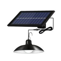Lustre solaire IP65 3 degrés de luminosité Télécommande Lumière blanche LED Lustre solaire r LED Lampe d
