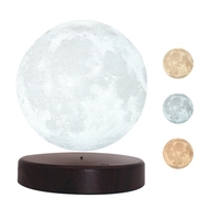 Lévitation Lune Lampe Veilleuse Flottant et Tournant Clair De Lune Lévitation Magnétique 3 Couleurs LED pour Bureau À Domicile Décoration De Bureau Enfants Amis Cadeau Spécial 100-240V