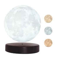 Lévitation Lune Lampe Veilleuse Flottant et Tournant Clair De Lune Lévitation Magnétique 3 Couleurs LED pour Bureau À Domicile Décoration De Bureau Enfants Amis Cadeau Spécial 100-240V