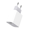 M-3 20W double sortie adaptateur de charge rapide Mini chargeur mural portable avec port USB-C + USB-A pour téléphone / ordinateur portable / tablette