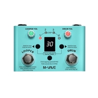M-VAVE PERTE TEM Pédale à effet Pédale et Effecteur à boucle Pédale à boucle à pédale Pédale de guitare 30 tambours et 4 boucles Tuner de haute précision Vitesse réglable