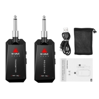 M-VAVE WP-5G Système de guitare sans fil 5.8G Émetteur et récepteur audio rechargeables Bande ISM pour guitares basses électriques Amplificateur Accessoires