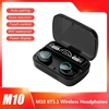 M10 BT5.1 Casque sans fil Couplage automatique Réduction du bruit Contrôle tactile IPX7 Étanche 2000mAh Boîte de charge Affichage de l