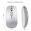 M103 2.4G + BT5.1 Souris sans fil double mode Souris de bureau ergonomiques DPI réglable à 3 vitesses Batterie au lithium 500mAh intégrée Argent