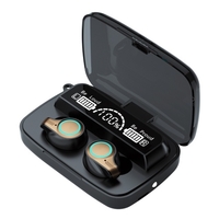 M18 BT5.1 casque sans fil couplage automatique IPX7 étanche 2000mAh boîte de Charge trois écrans affichage de puissance banque de puissance