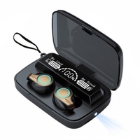 M18 BT5.1 casque sans fil couplage automatique IPX7 étanche 2000mAh boîte de Charge trois écrans affichage de puissance banque de puissance
